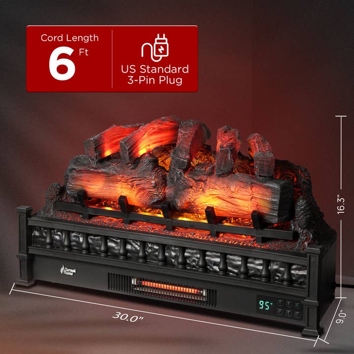 TURBRO - Wholesale Fireplace Screen - Eternal Flame EF30-PB Electric Fireplace Logs5