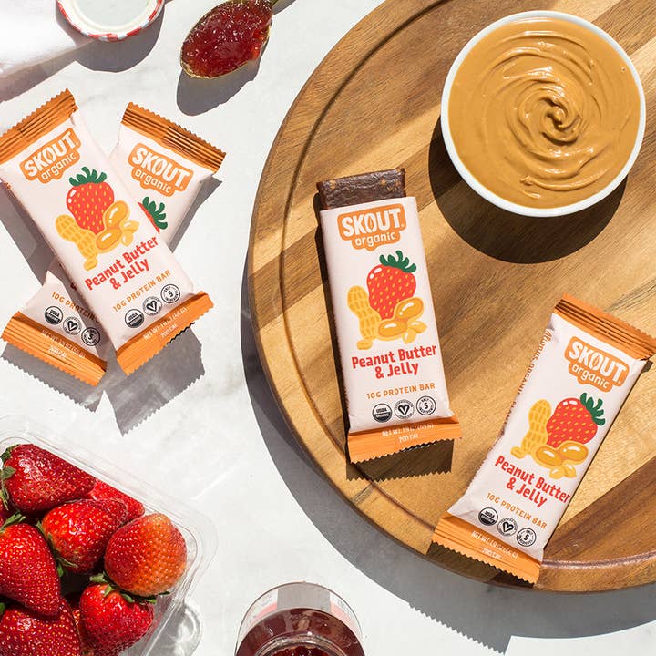 Skout Organic - Wholesale Snack Bar - Skout Organic Peanut Butter & Jelly Protein Bar | Vegan