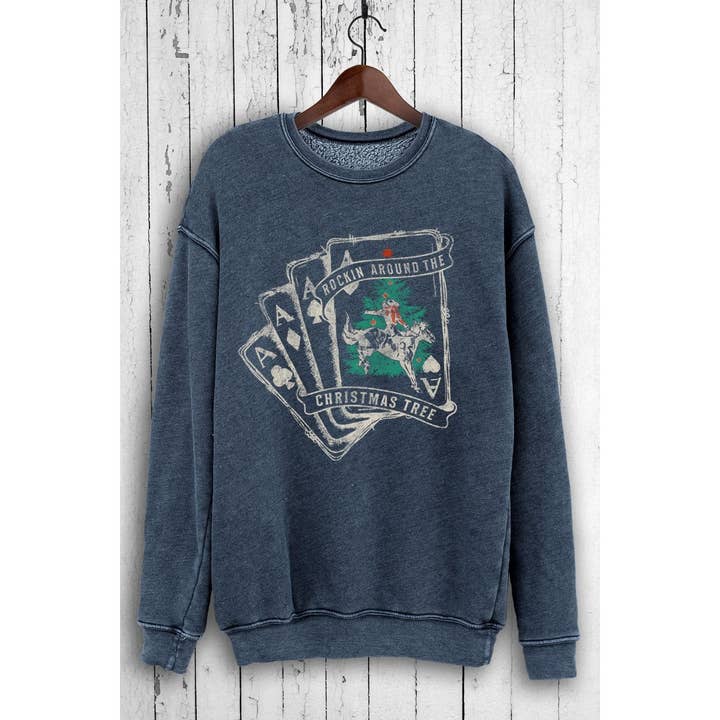 HRTandLUV - Wholesale Sweatshirt - Women's - ROCKIN AROUND THE CHRISTMAS TREE MINERAL SWEATSHIRTS7