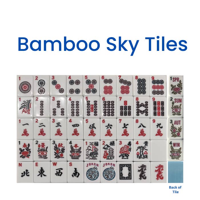 Mahjong Studios – Bamboo Sky American Mahjong Tile Set (166 Tiles) for wholesale by Mahjong Studios