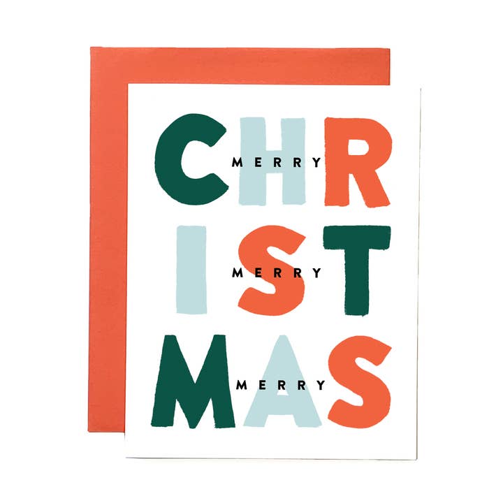 3x Merry Christmas Card for wholesale by Joy Paper Co.