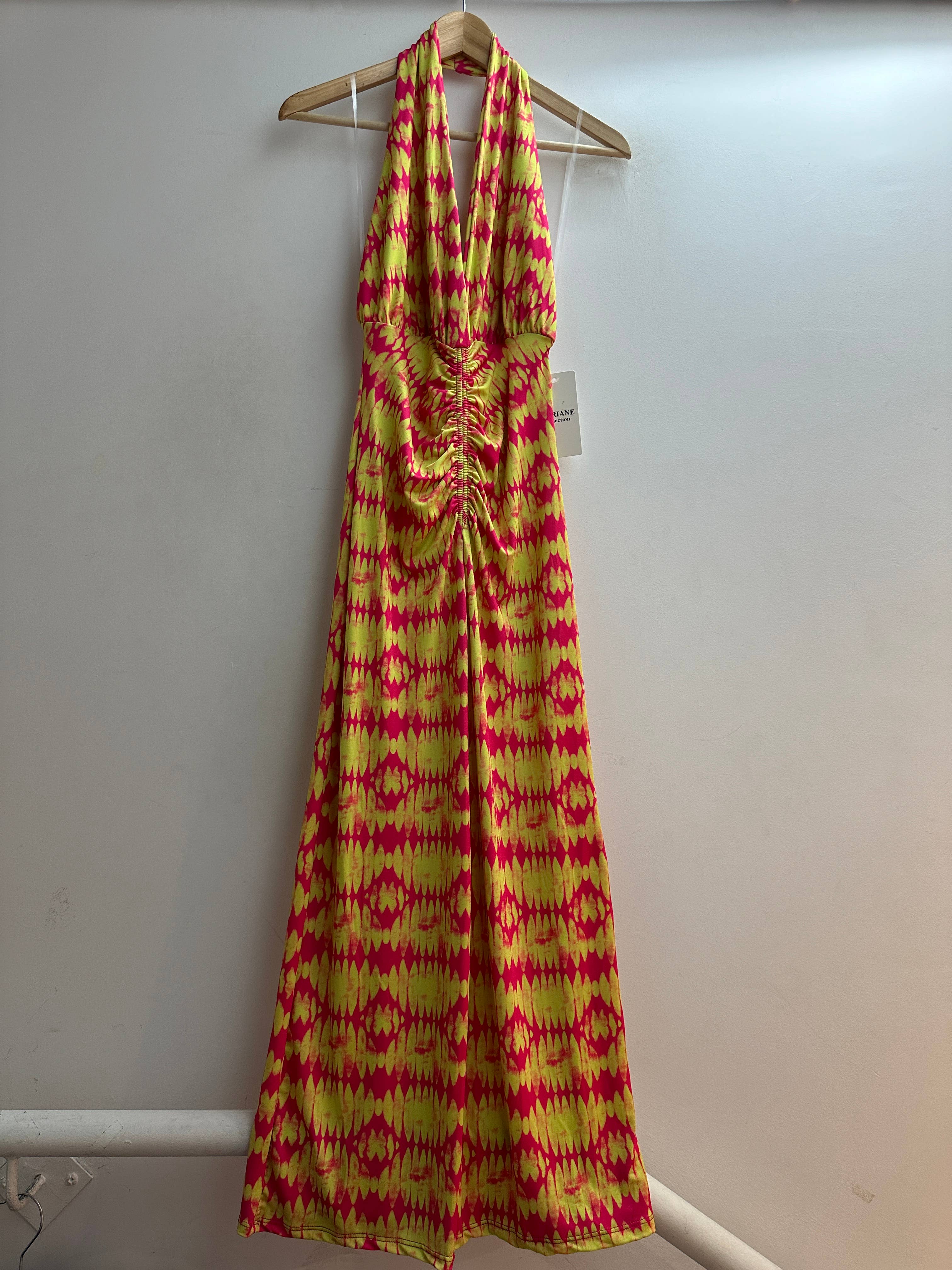 LORIANE - Wholesale Dress - Women's - 6194A Off-the-shoulder printed long dress one size 3