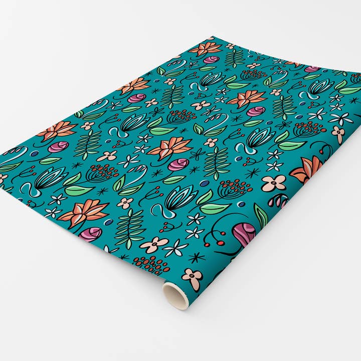 feuille de papier d'emballage floral pour la vente par mavisBLUE paper goods