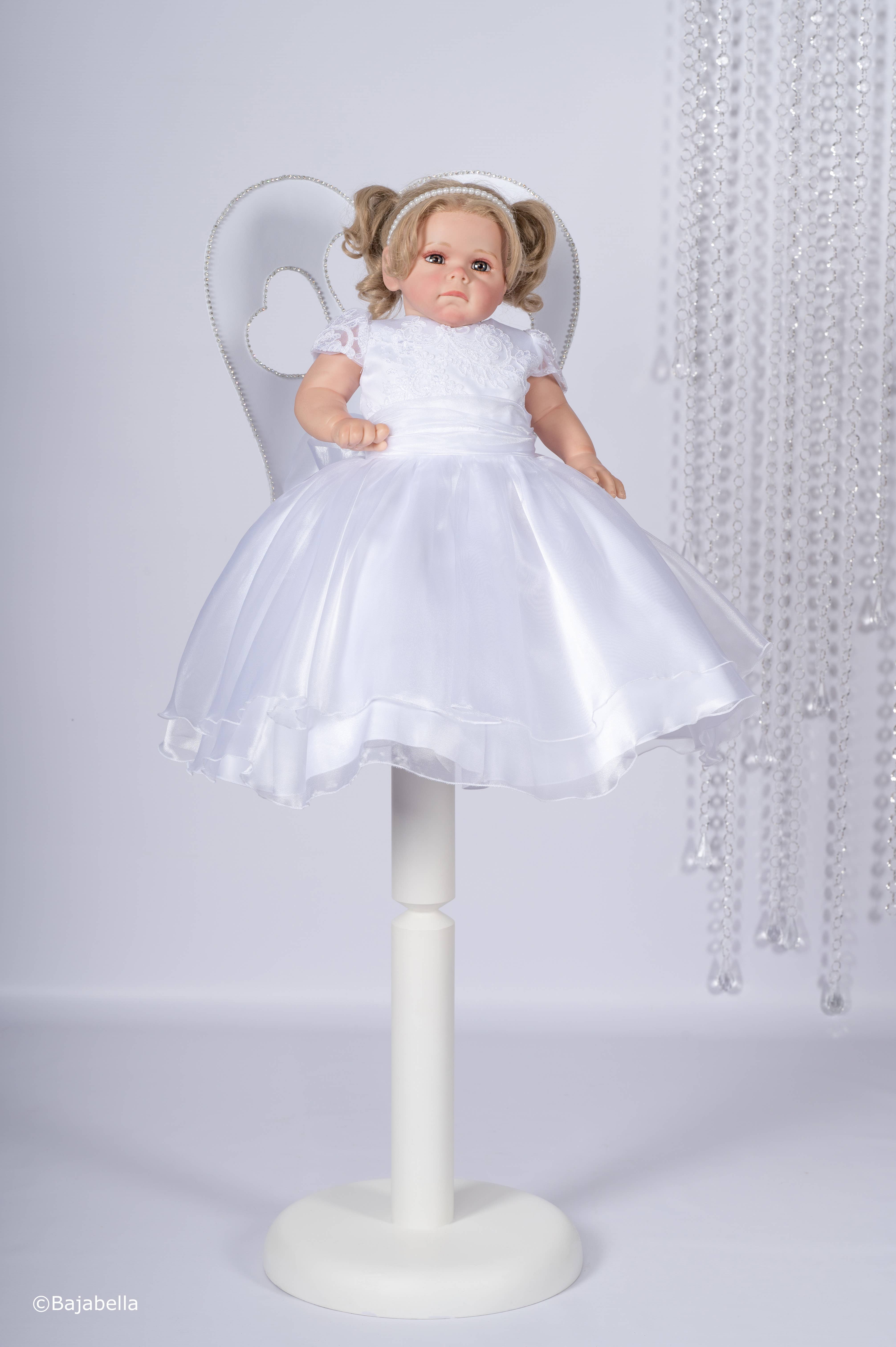 Bajabella – Engroshandel Kjole - Børn – Blomsterpige kjole med broderi blonder, nadver, baby6