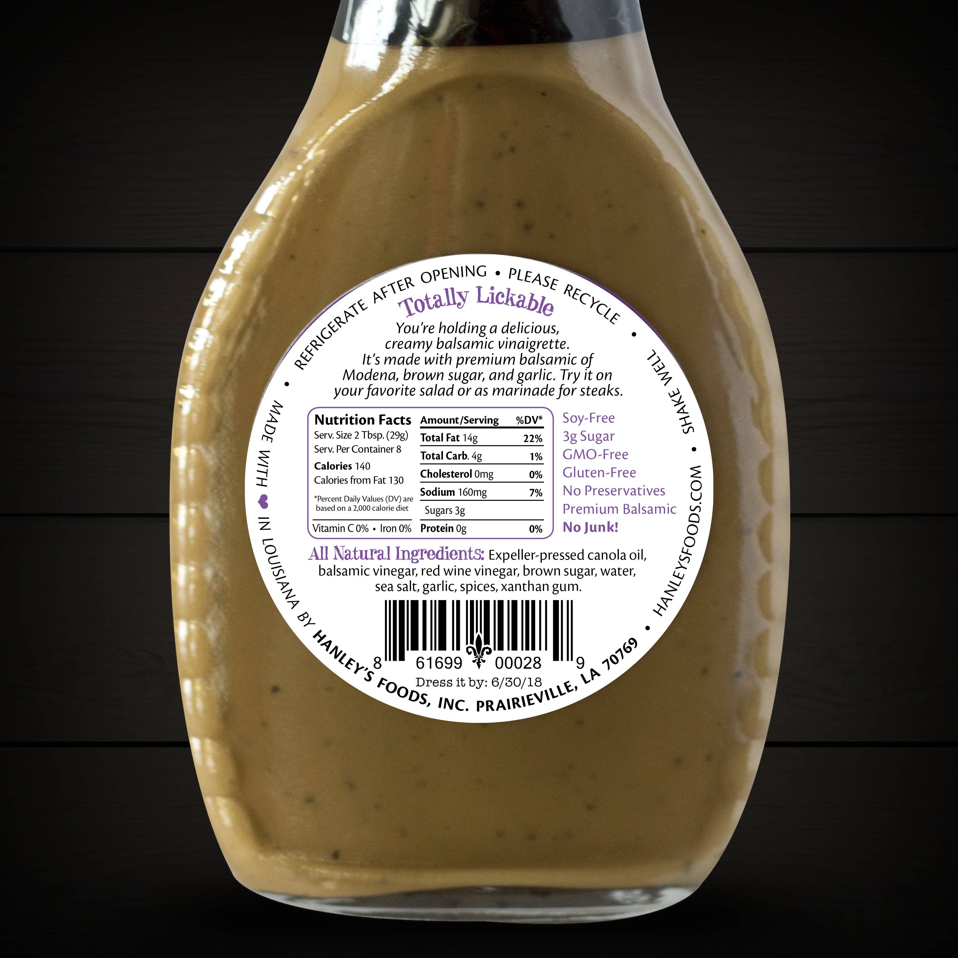 Hanley's - Wholesale Salad Dressing - Balsamic vinaigrette5