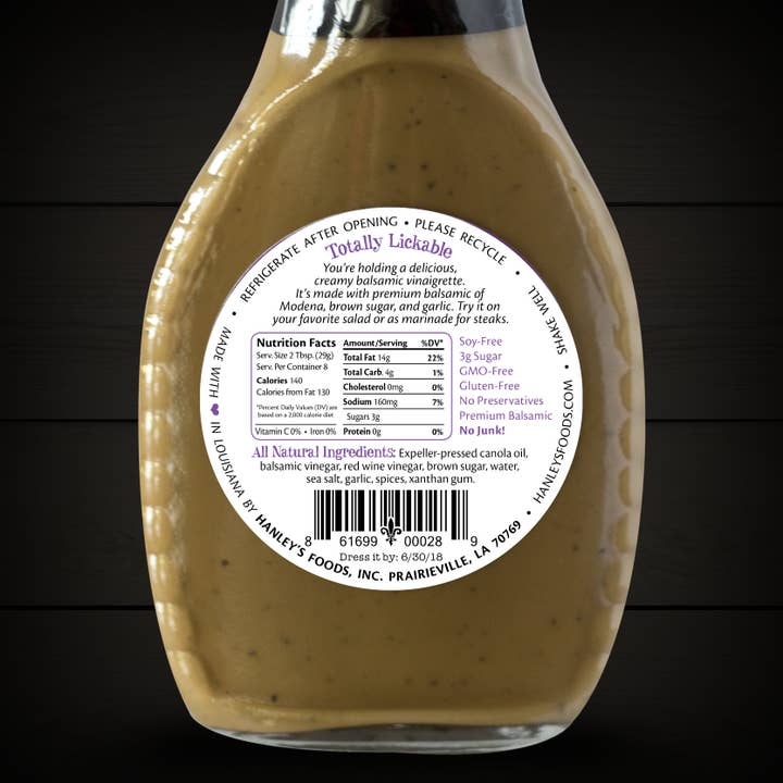 Hanley's - Wholesale Salad Dressing - Balsamic vinaigrette5