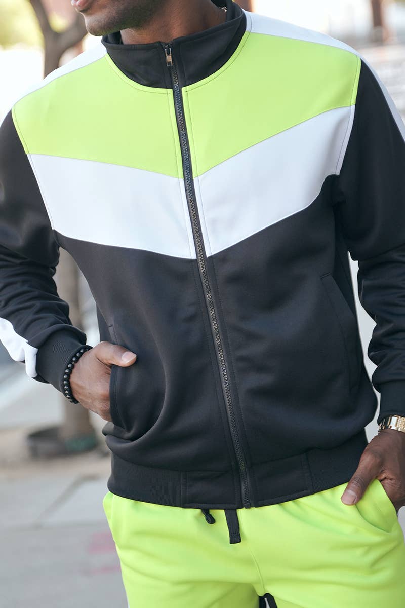 Victorious - Wholesale Tracksuit - Men's - ST553 Color Block Track Suits Set Pre-Pack0