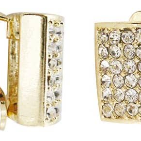 Boucle d'oreille clip carrée 610E0424 pour la vente par Zirconmania Wholesale Fashion Jewelry