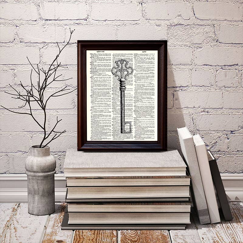 Fresh Prints of CT - Wholesale Art Print - Skeleton Key Dictionary Print2
