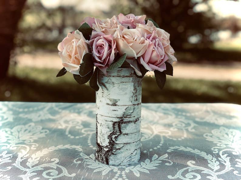 The Little Rustic Farm - Wholesale Vase - Birch bark vase faux