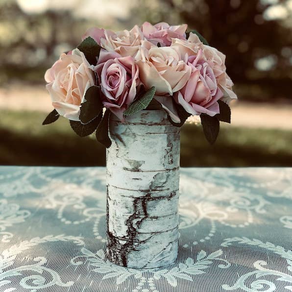 The Little Rustic Farm – wholesale Vase – Birch bark vase faux