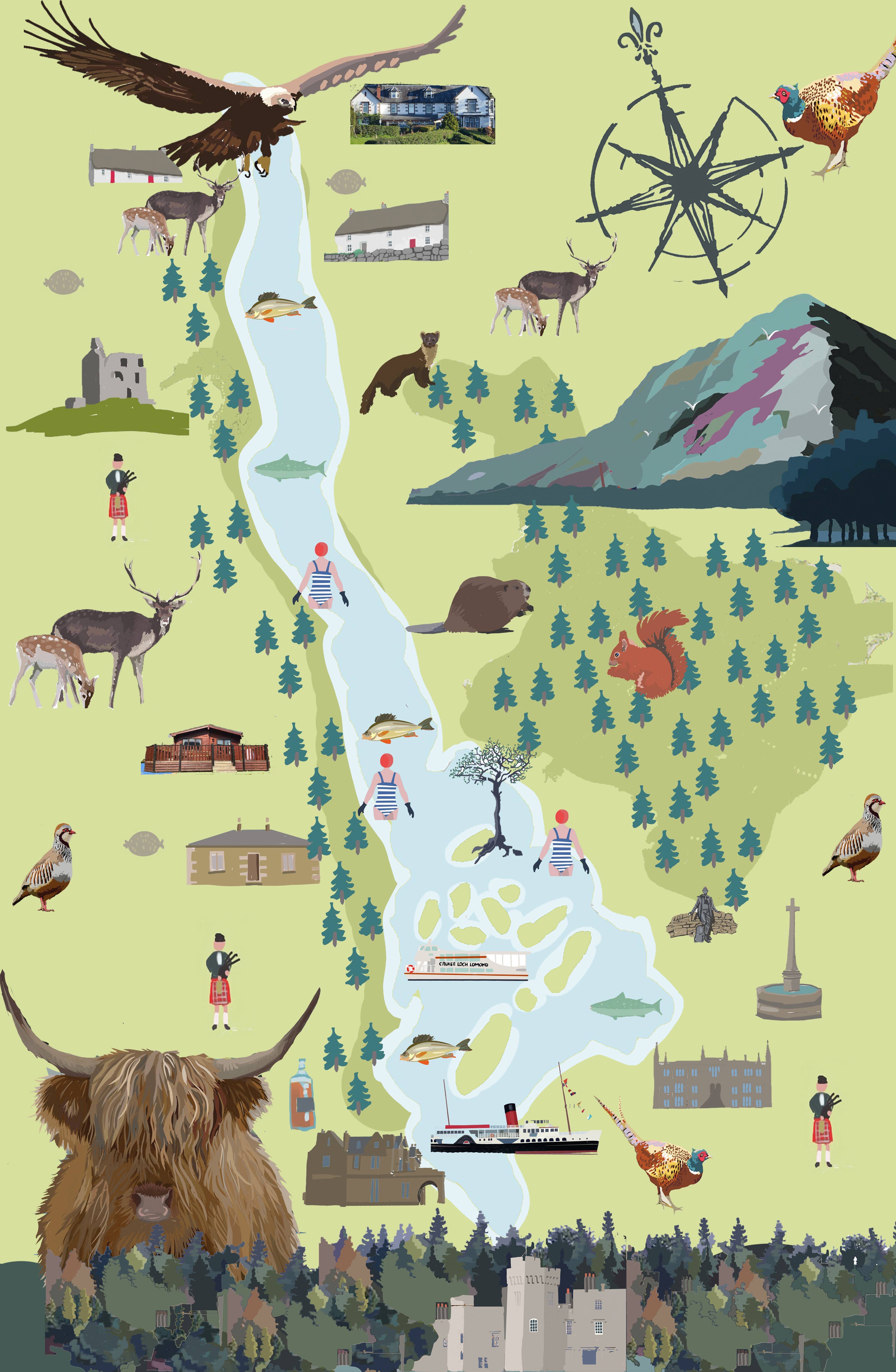 BETTY BOYNS MAPS - Vendita all'ingrosso Calamite - Magnete da Frigo con Mappa Illustrata25