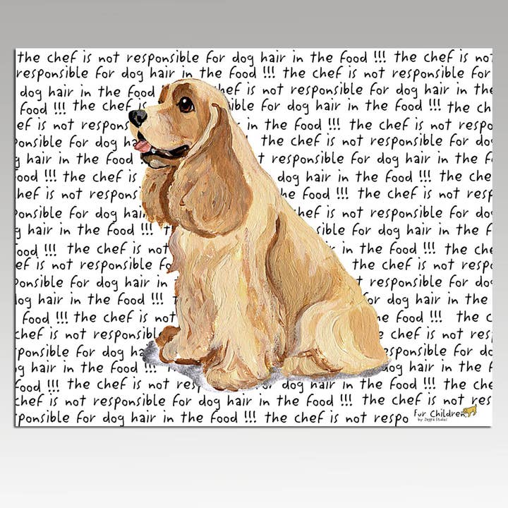 American Cocker Spaniel Buff Cutting Board for wholesale by Zeppa Studios