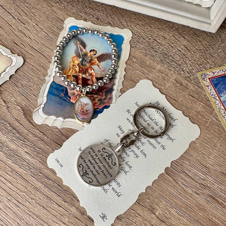 Love, Lisa - Wholesale Charm/dangle bracelet - Saint Michael Colorful Archangel Bracelet4