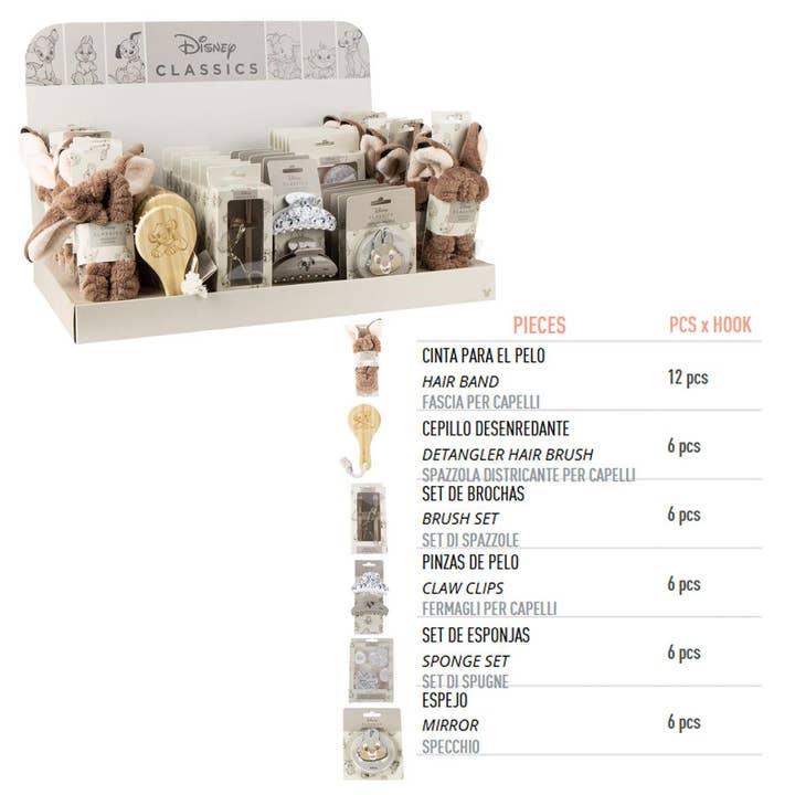 Mastoys, S.L. - Wholesale Hair Accessories Set - Kids - DISNEY PERSONAL CARE DISPLAY SET - 25000035161