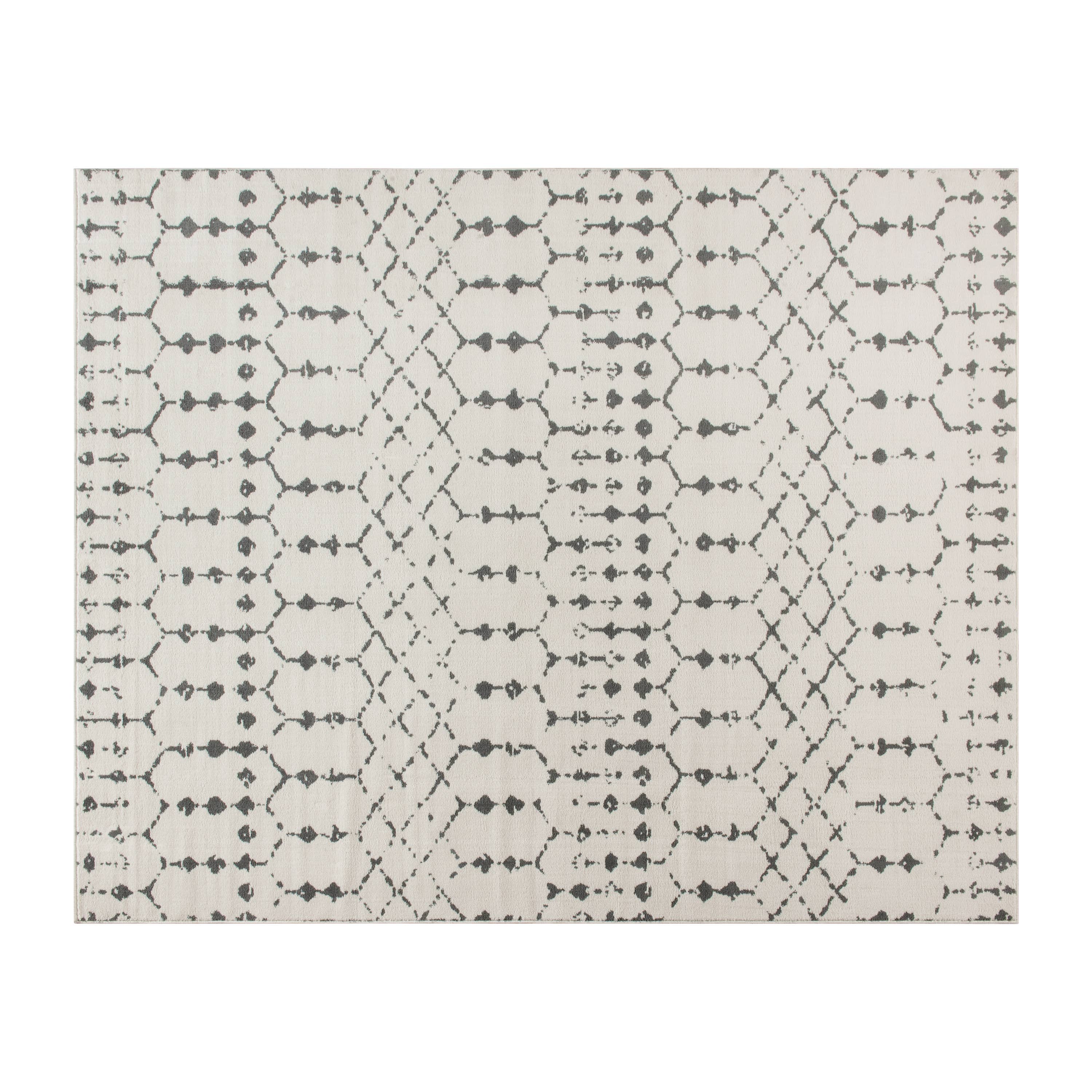 8' x 10' Ivory & Gray Geometric Bohemian Area Rug for wholesale on Faire1