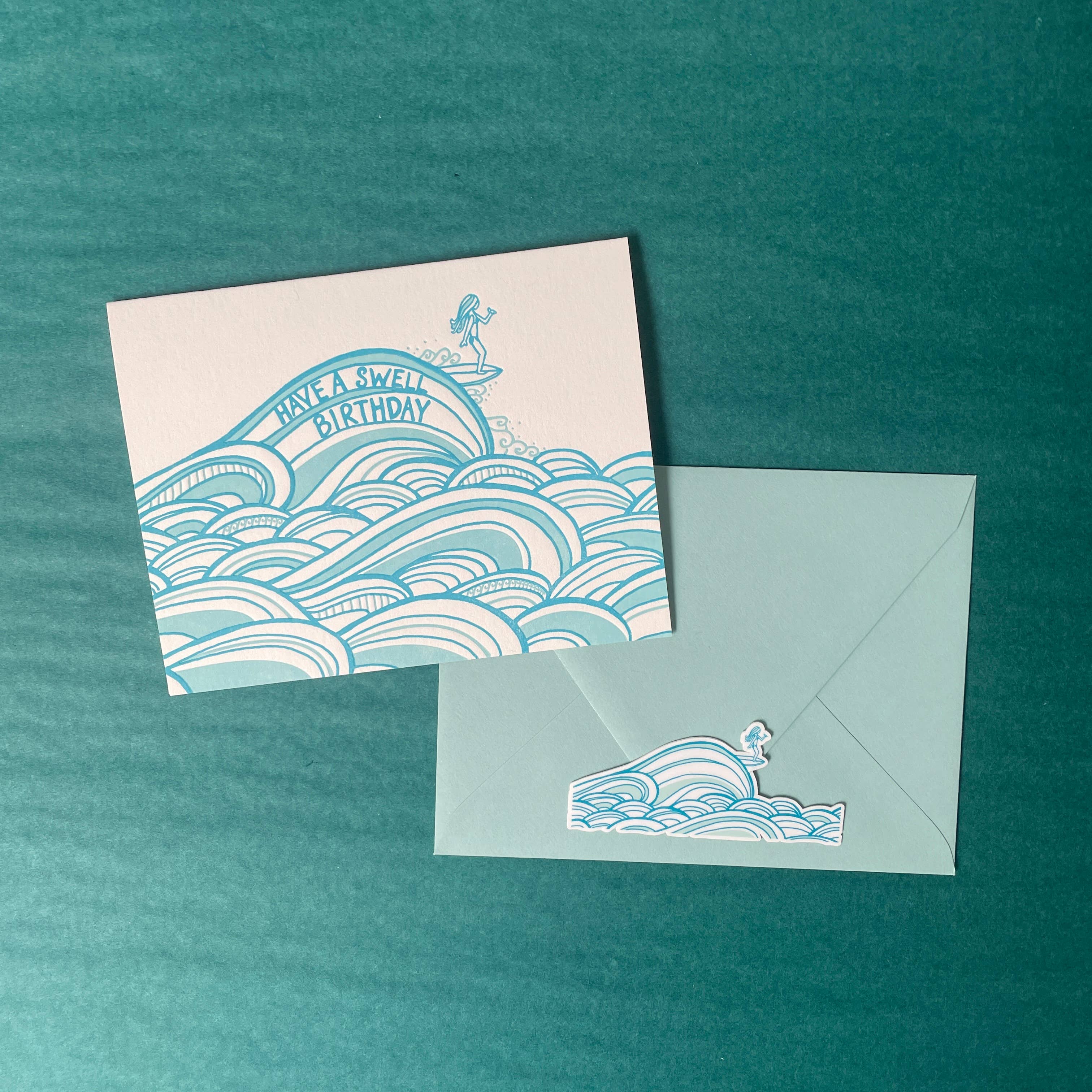 folio press & paperie - Wholesale Sticker - Swell Wave Sticker1