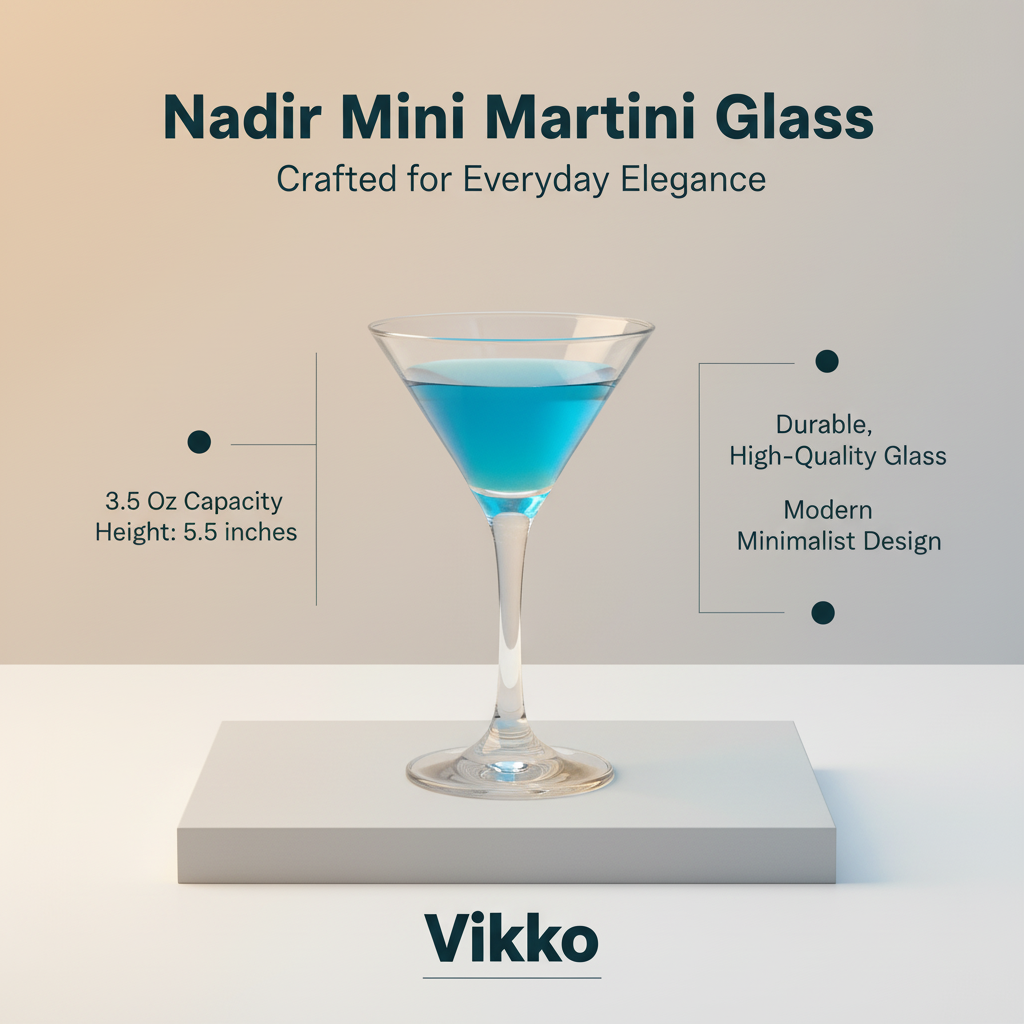 Kadra Kitchenware - Vente Verres à cocktail/alcool - Nadir - Mini-verre à martini, 3,5 oz3