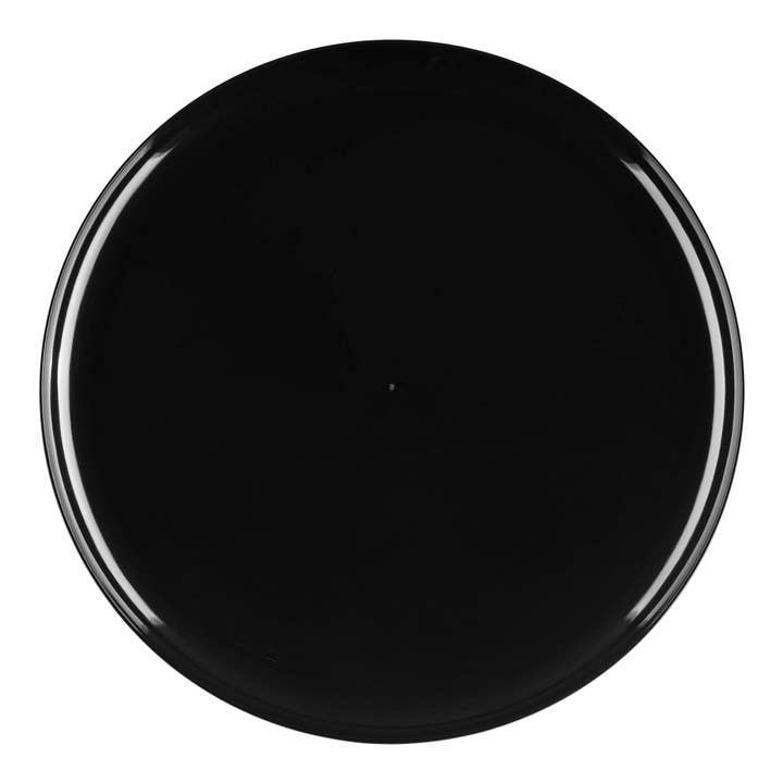 Smarty had a Party - Wholesale Disposable Plate - 6.25" Black Flat Round Plastic Pastry Plates - 10 pcs1