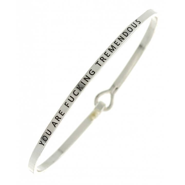 FR4032 YOU ARE FUCKING TREMENDOUS_3mm Message Bangle for wholesale by 0011 PREMIERE