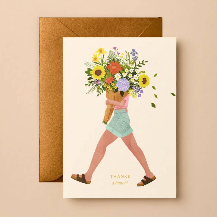 Thank You Card | Minimal Eco-Friendly Foil Greeting Card for wholesale by Gabrielle & Celine Greeting Cards Australia