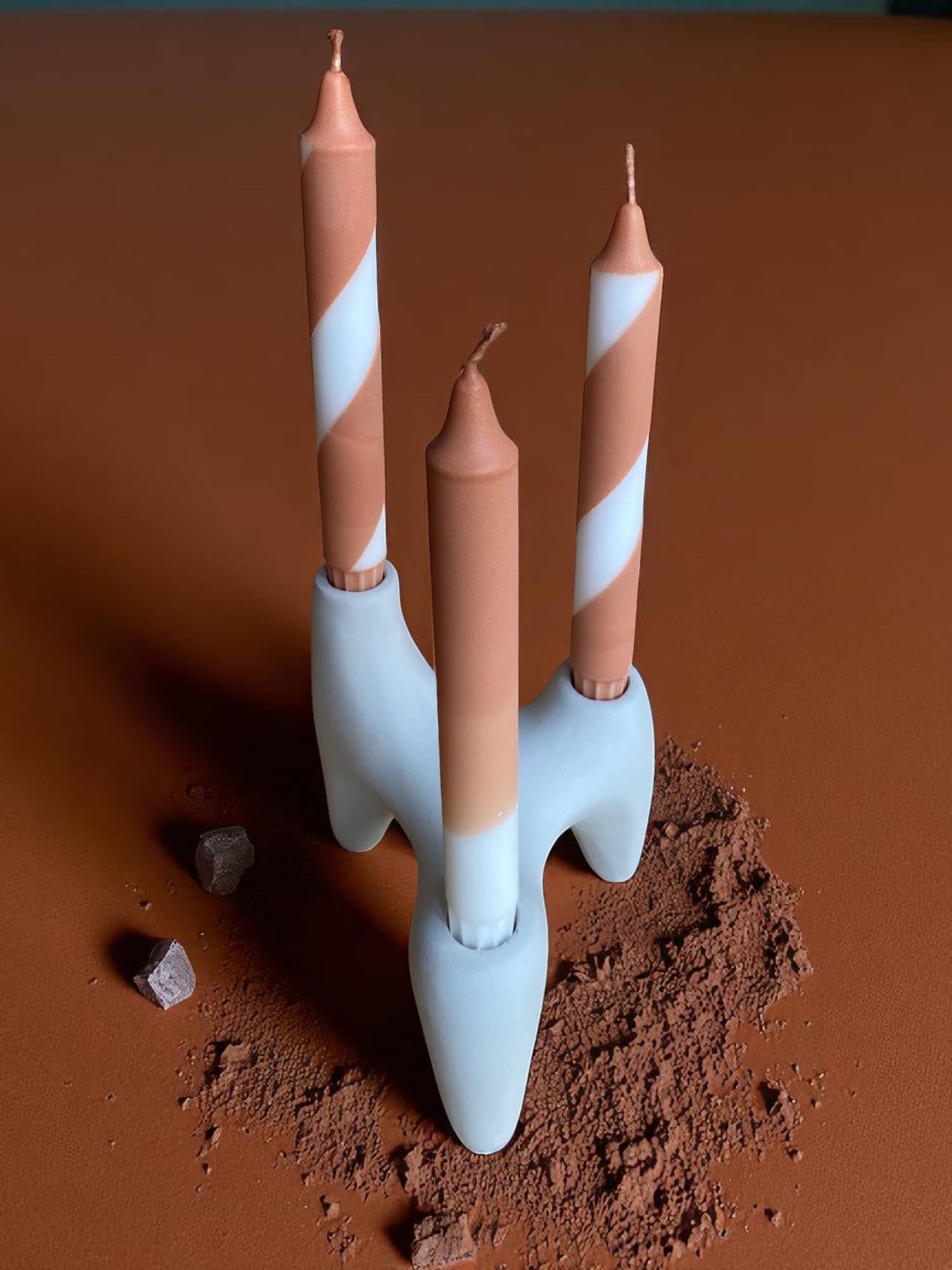 Kupkup HB. - Fi Design Studio Co. - Wholesale Pillar Candle - Joyful Glow | Chocolate Cake Tapper Candle | 2.3x20 cm 33