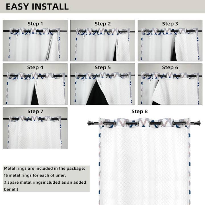 DriftAway - Wholesale Curtain - Soundproof Thermal Insulated Quilted Blackout Curtain Liners