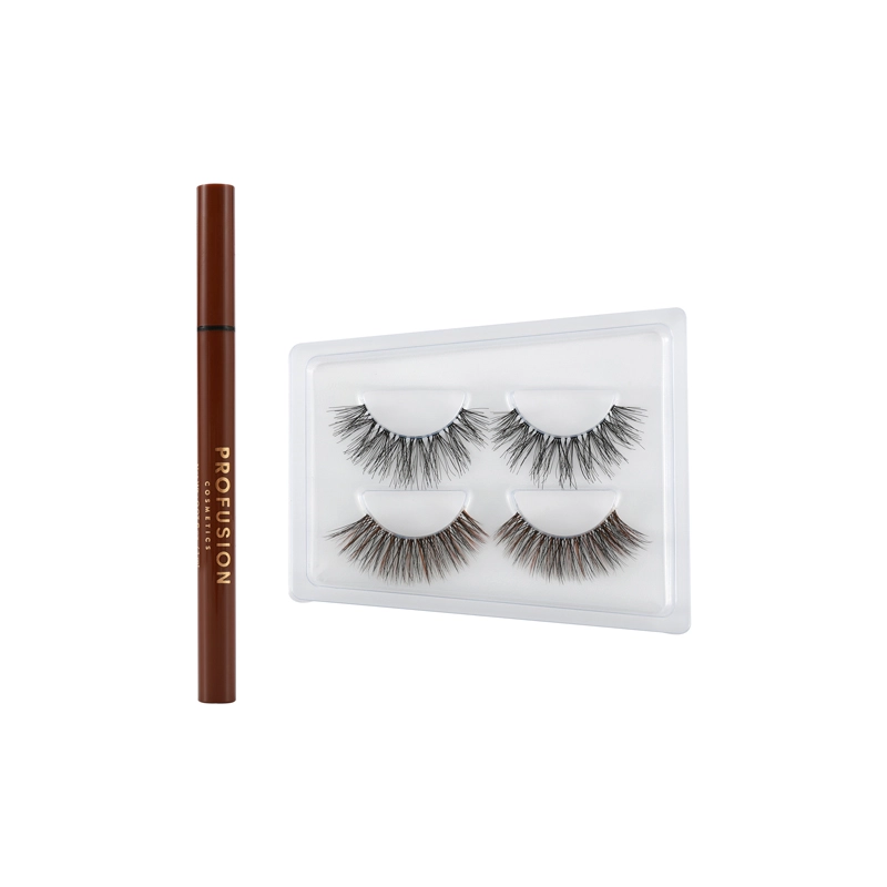 Profusion Cosmetics - Wholesale False/Fake Eyelashes - Double Shot FauxSpresso|2 Pair Faux Mink Lash Set & Adhesive1