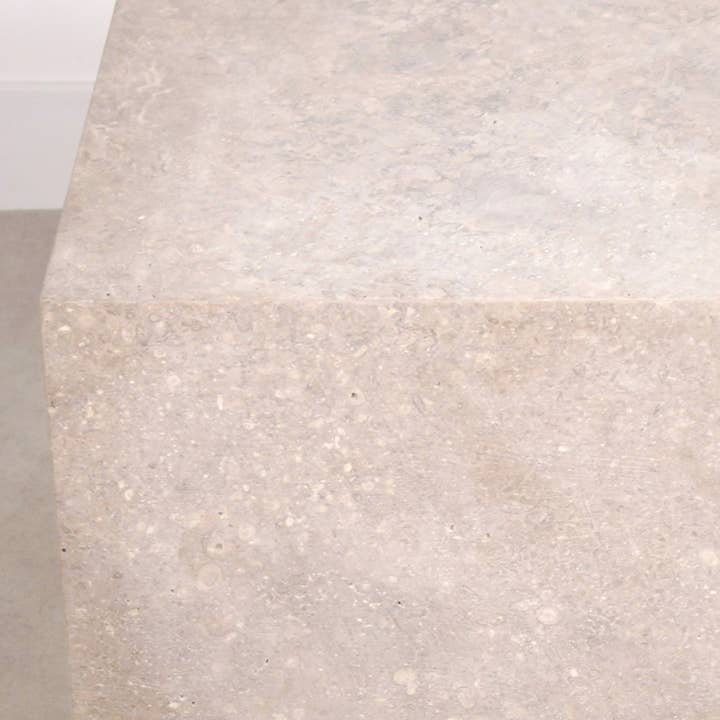 Bohome Living - Wholesale Side Table - Small square coffee table in travertine 50 x 50 x 33cm2