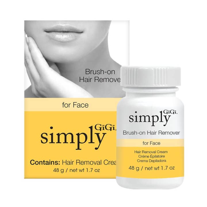 BrookPark Beauty - Wholesale Facial Exfoliant/Scrub - Gigi Simply Brush-on For Face Hair Removal Cream - 1.7 Oz0