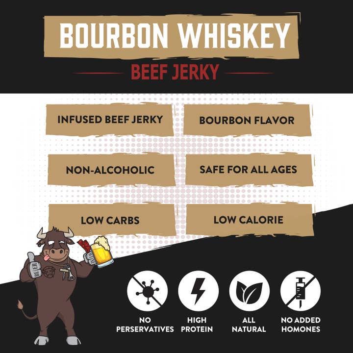 Boozy Jerky - Wholesale Jerky - Bourbon Whiskey Beef Jerky