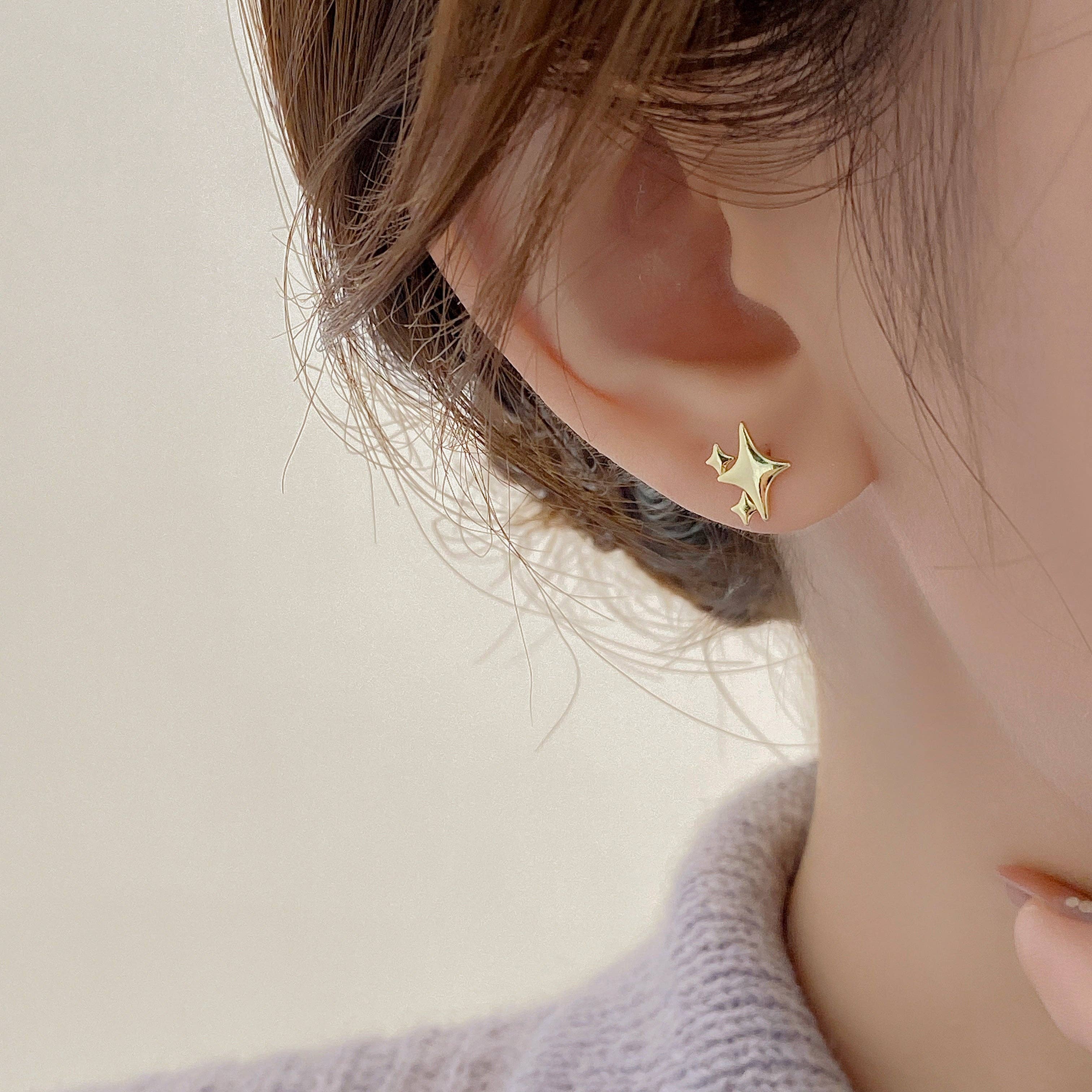 happyzzzsu - Wholesale Stud/Post Earrings - Sterling Silver Star Stud Earrings5