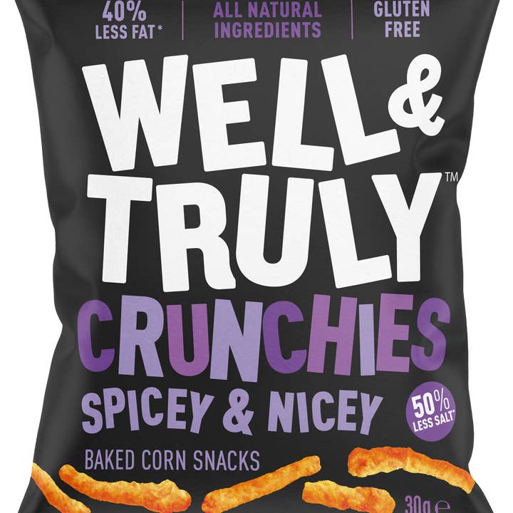 Well&Truly - Wholesale Puffed Snack - Crunchies Spicey & Nicey 30g: Vegan, Gluten Free0