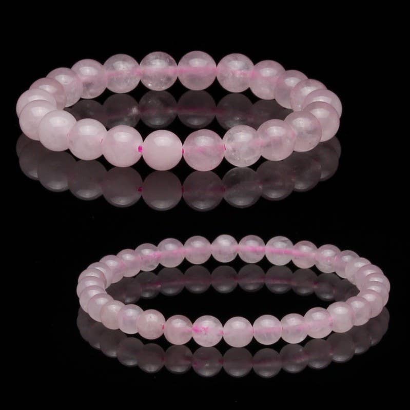 UniArt - Wholesale Cuff Bracelet - Natural rose quartz bracelet8