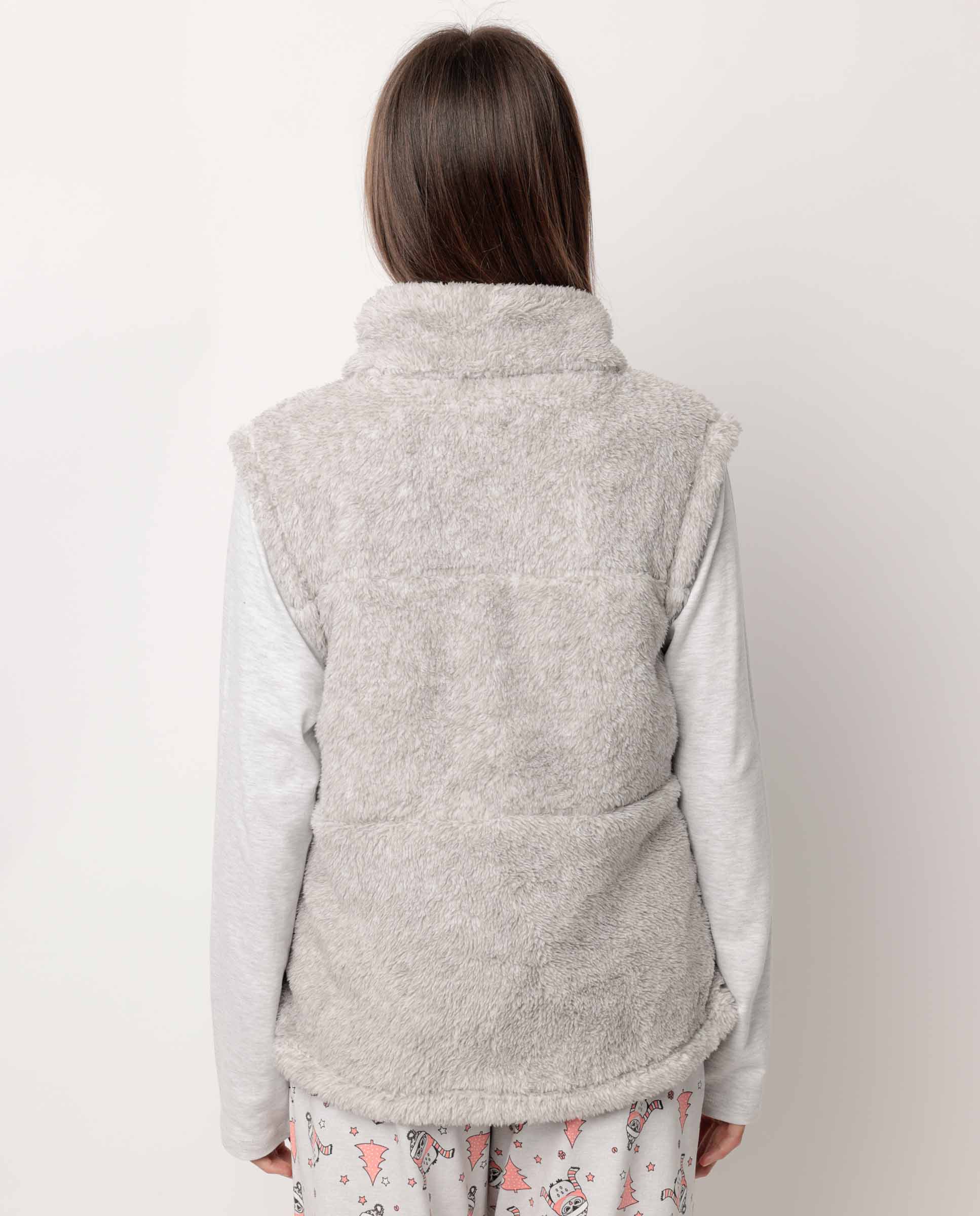 Heather Gray Winter Owl Waist Coat for wholesale on Faire2