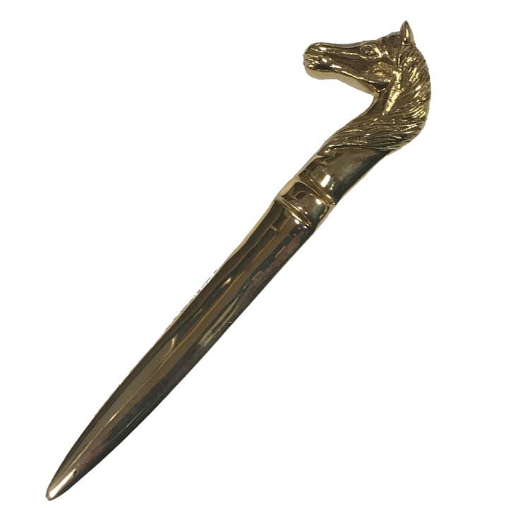 Madison Bay Co. - Historical Home Decor Reproductions - Wholesale Letter Opener - 6-1/4" Solid Polished Brass Horse Head Letter Opener