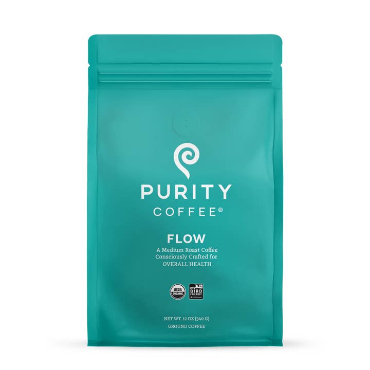 Purity Coffee - Wholesale Ground Coffee - FLOW: Original Medium Roast *Ground* Coffee - 12oz Bag