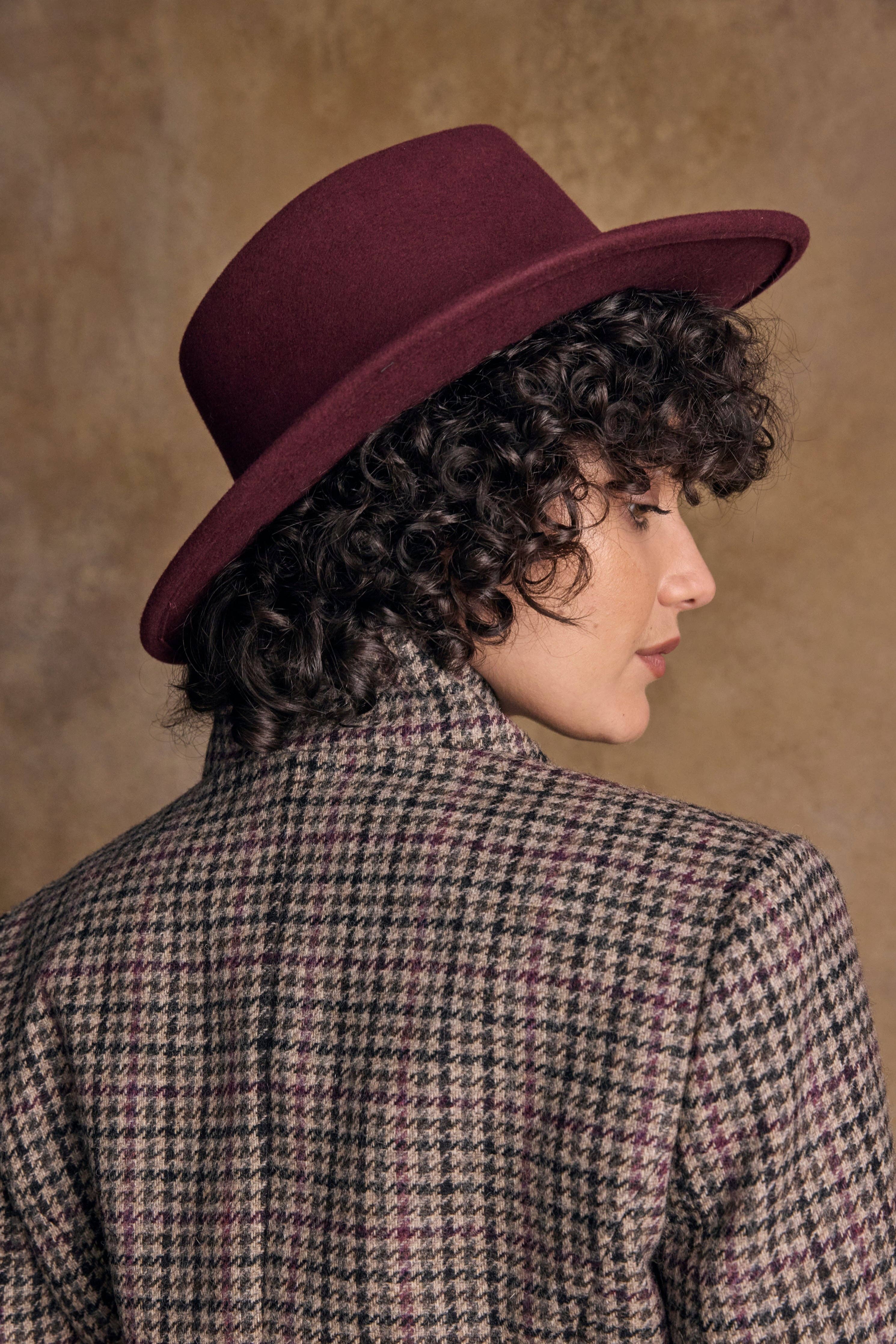 Jack Murphy Clothing - Wholesale Fedora - Women's - Boston Hat - Burgundy3
