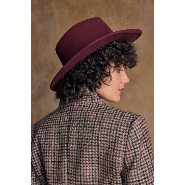 Jack Murphy Clothing - Wholesale Fedora - Women's - Boston Hat - Burgundy3