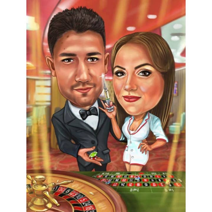 AMATEURS DE CASINO pour la vente par Caricature4You