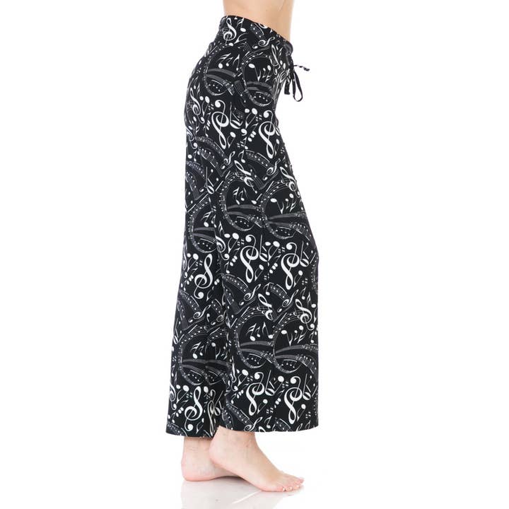 Boterachtige pyjamabroek met zachte print en trekkoord voor wholesale door Leggings Depot