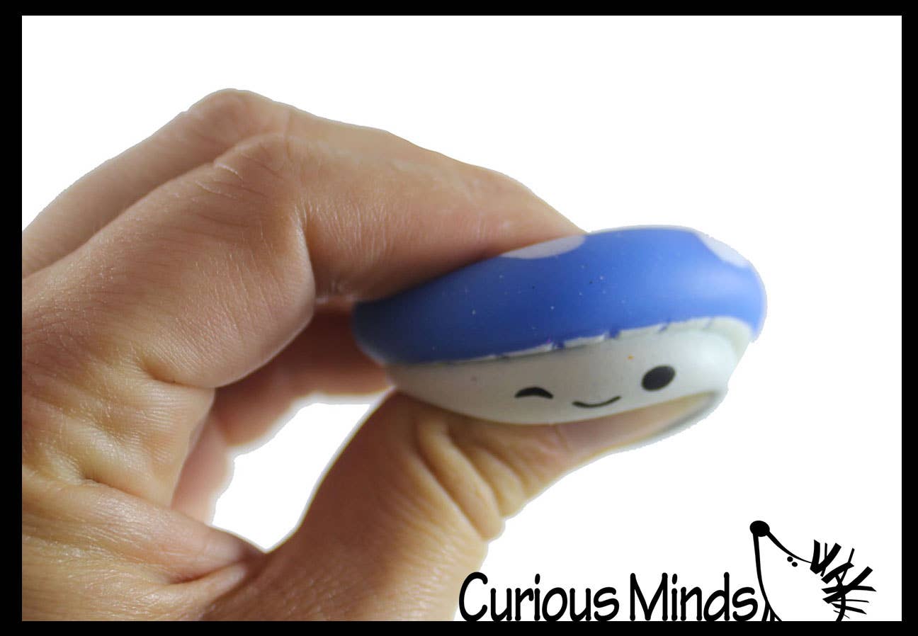 Curious Minds Toys - Wholesale Fidget Toy - Kids - 1 Cute Mushroom Mochi Squishy - Kawaii -  Cute Individually 7