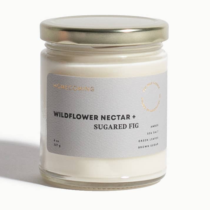 Wildflower Nectar + Sugared Fig Soy Wax Candle for wholesale by Homecoming