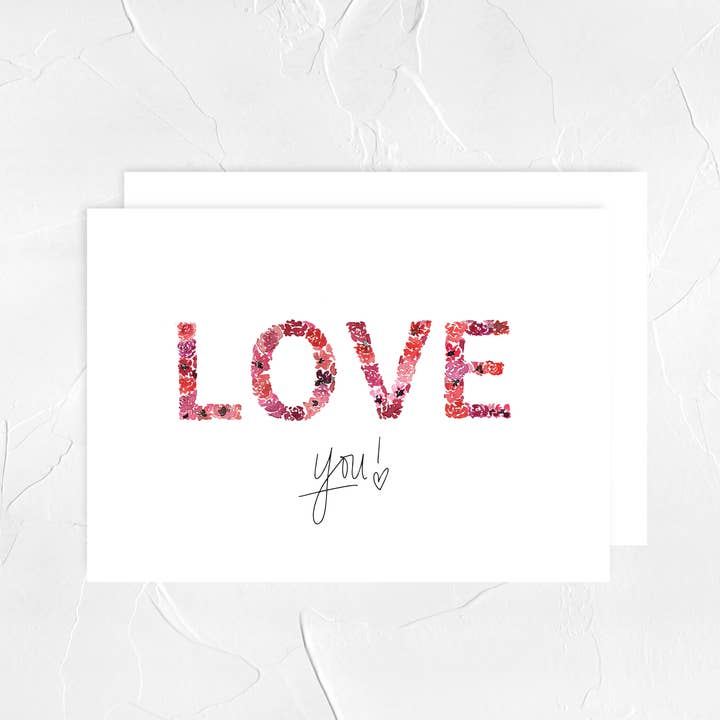 LOVE you Greeting Card for wholesale by Haley Elizabeth Design