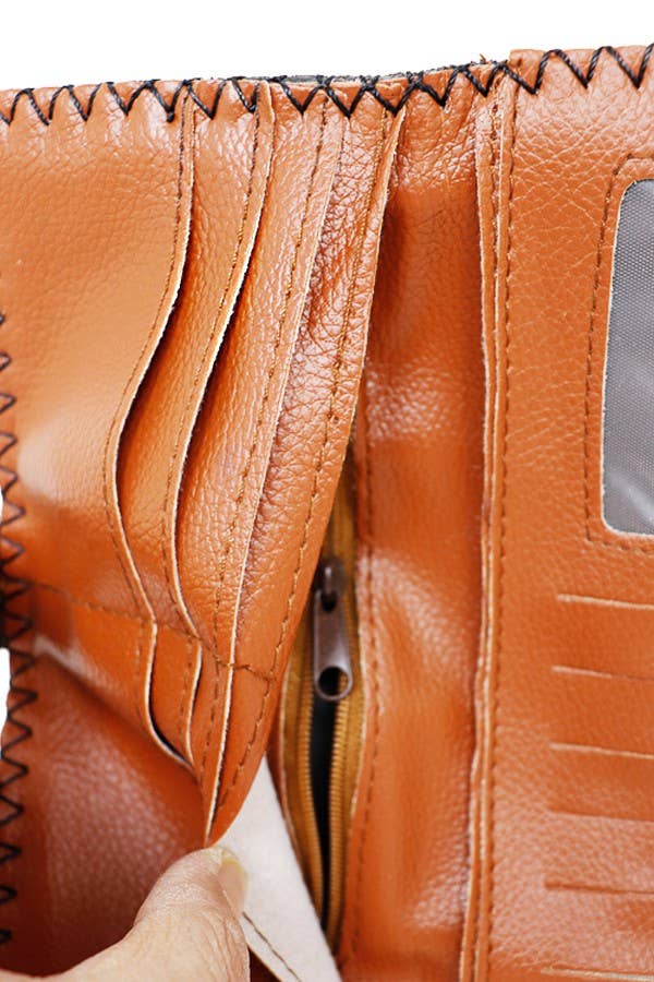 Cap Zone - Vendita all'ingrosso Portafogli - Donna - Portafogli pieghevoli in finta pelle con motivo mandala boho2