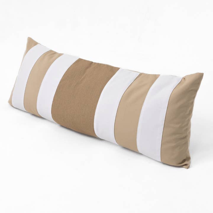 BHD HOME - Wholesale Lumbar pillow - Outdoor Nautical Regent Stripe Beige Long Lumbar Cushion 35 x 90cm1