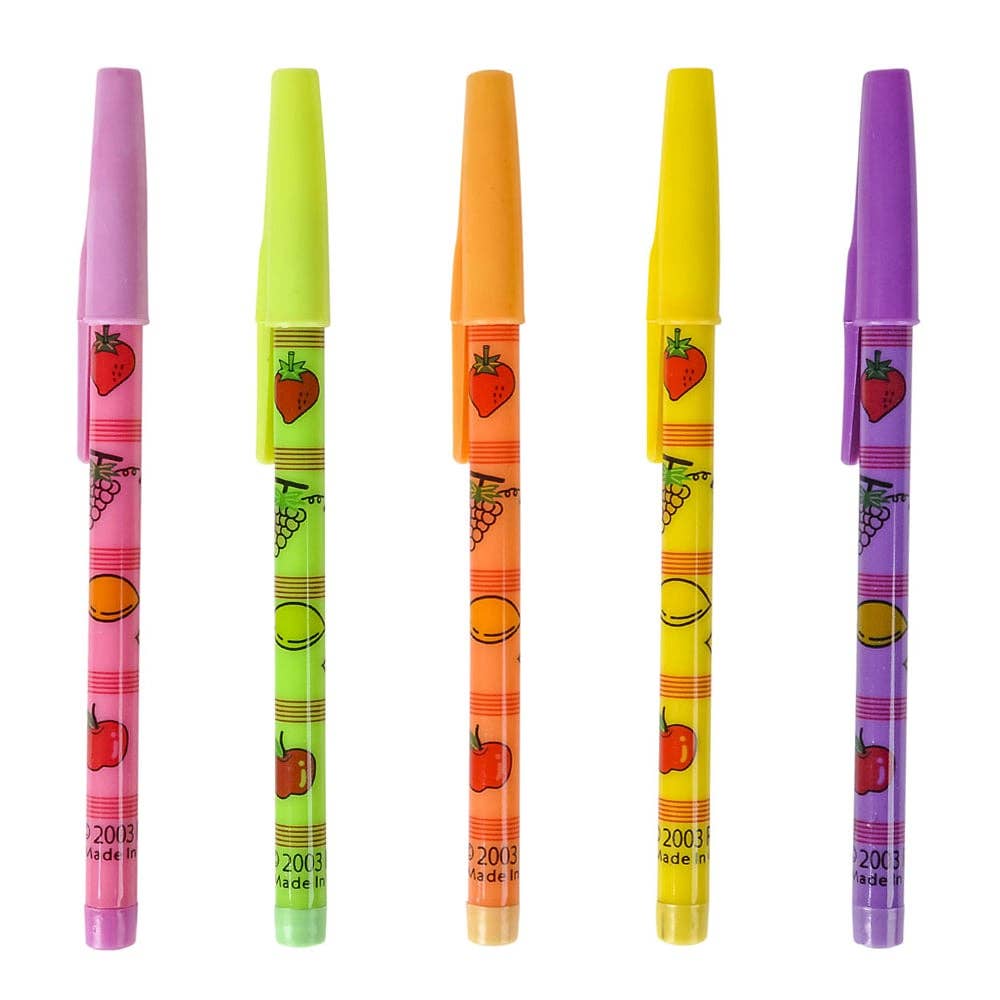 La Luna Bella - Toys - Wholesale Pencil - 5" POP-A-POINT FRUIT PENCIL LLB Stationary1