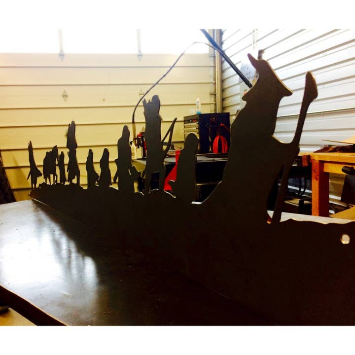 Think Metal - Thinking Creatively to Make it Metal - Wholesale Wall Accent - Lord of the Rings Fellowship Silhouette | Metal Wall Art | 40" | #LotR