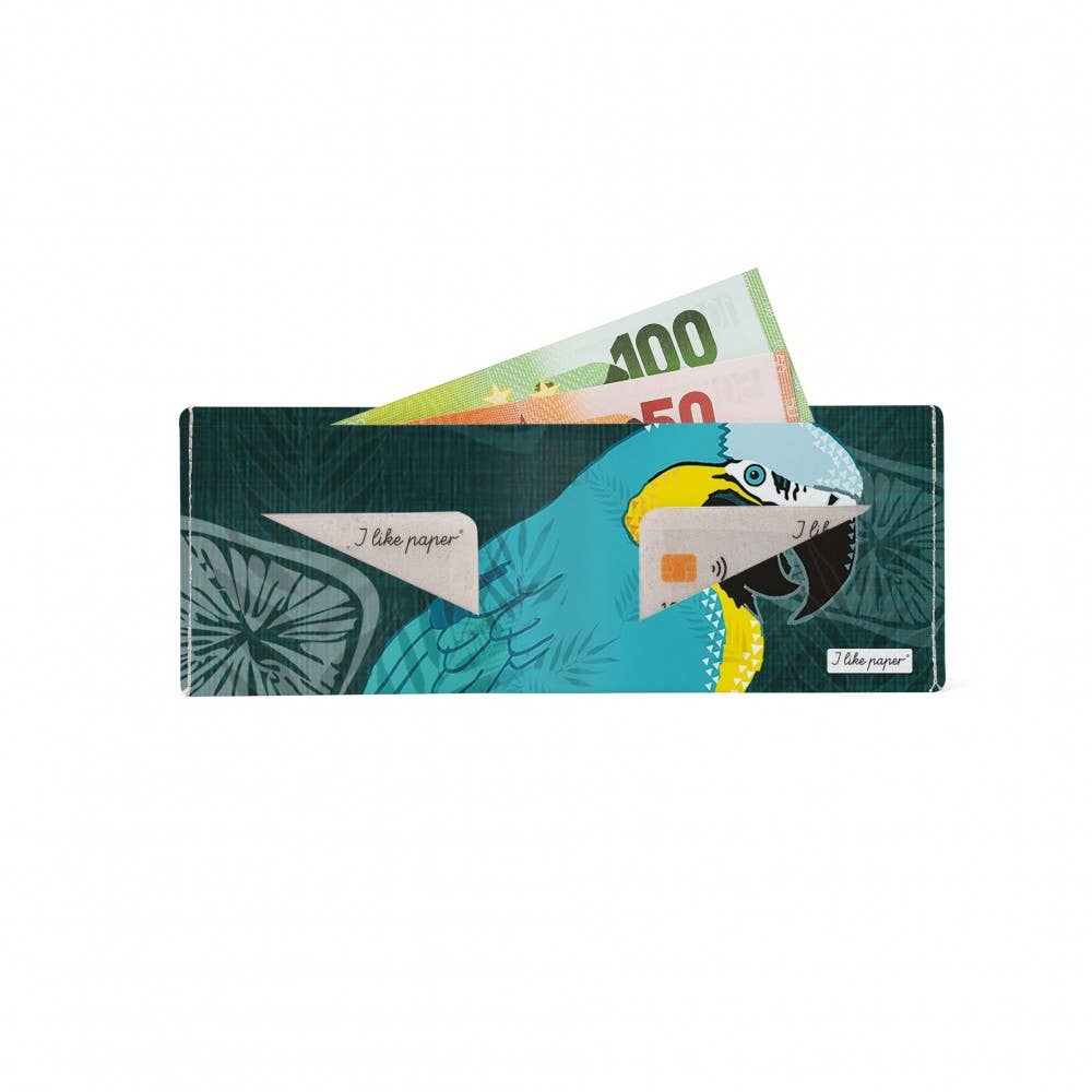 I Like Paper – Großhandel Brieftasche – Unisex – BLUE MACAW Tyvek® Pappwallet Lite/Minimal Portemonnaie1
