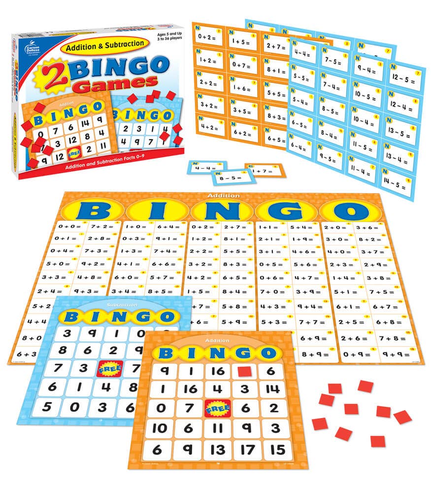 Carson Dellosa Education - Vente Jeux de société - Bingo avec addition et soustraction0